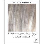 Load image into Gallery viewer, En Vogue by Ellen Wille in Metallic Blonde-R-Pearl platinum, pearl white, and grey blend with shaded roots

