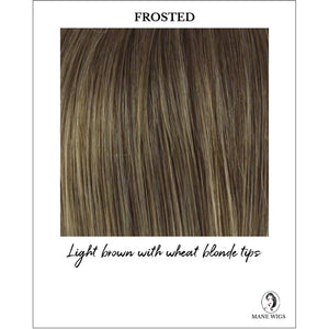 Frosted-A blend of dark brown, medium brown, and gray
