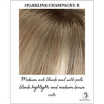 Load image into Gallery viewer, Sparkling Champagne-R-Medium ash blonde and with pale blonde highlights and medium brown roots
