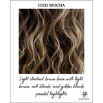 Load image into Gallery viewer, ICED MOCHA-Light chestnut brown base with light brown, ash blonde, and golden blonde painted highlights
