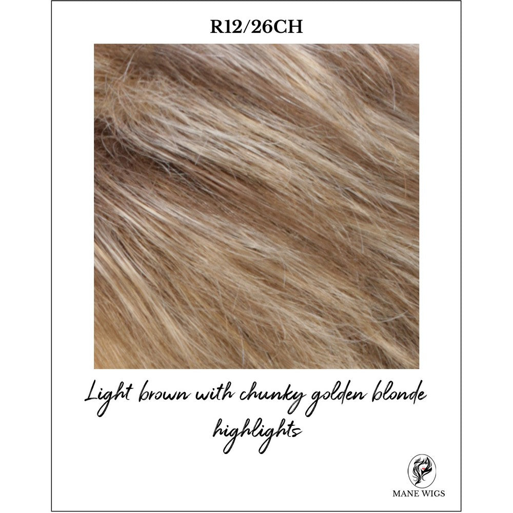 R12/26CH-Light brown with chunky golden blonde highlights