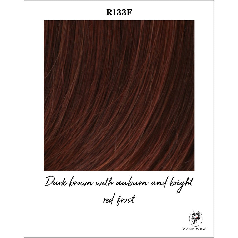 R133F-Dark brown with auburn and bright red frost