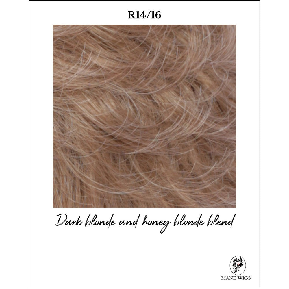 R14/16-Dark blonde and honey blonde blend