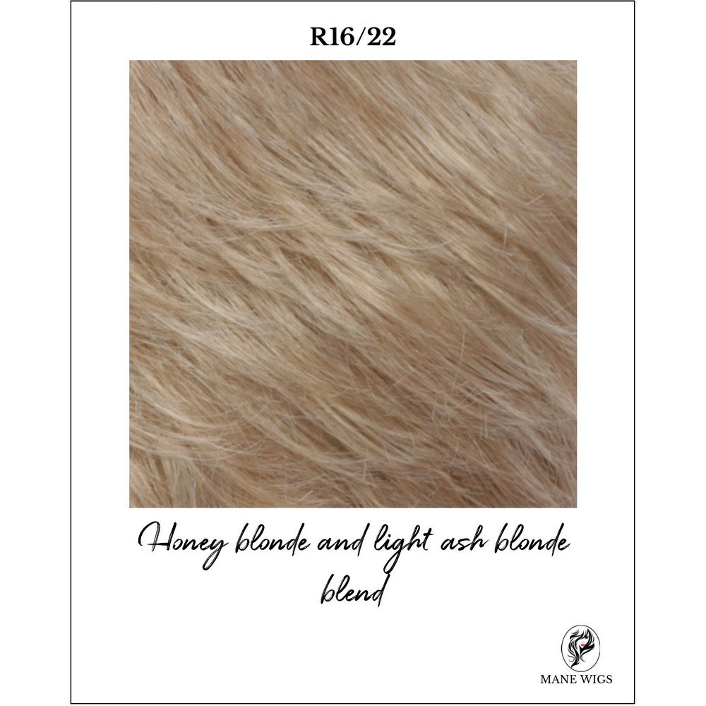 R16/22-Honey blonde and light ash blonde blend