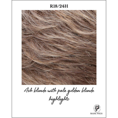 R18/24H-Ash blonde with pale golden blonde highlights
