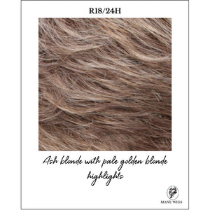 R18/24H-Ash blonde with pale golden blonde highlights