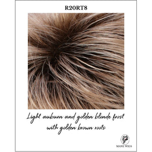R20RT8-Light auburn and golden blonde frost with golden brown roots