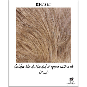 R24/18BT-Golden blonde blended & tipped with ash blonde