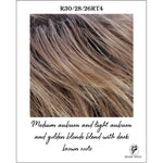 Load image into Gallery viewer, R30/28/26RT4-Medium auburn and light auburn and golden blonde blend with dark brown roots
