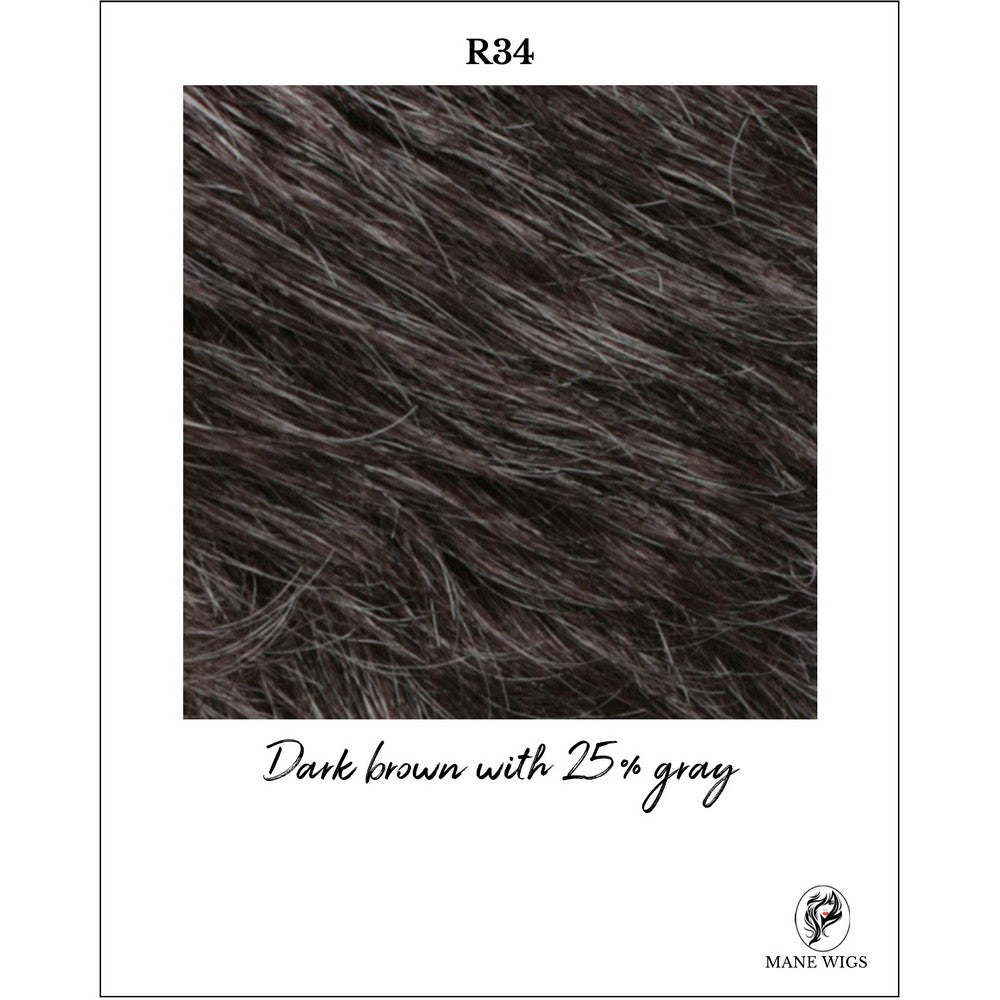 R34-Dark brown with 25% gray