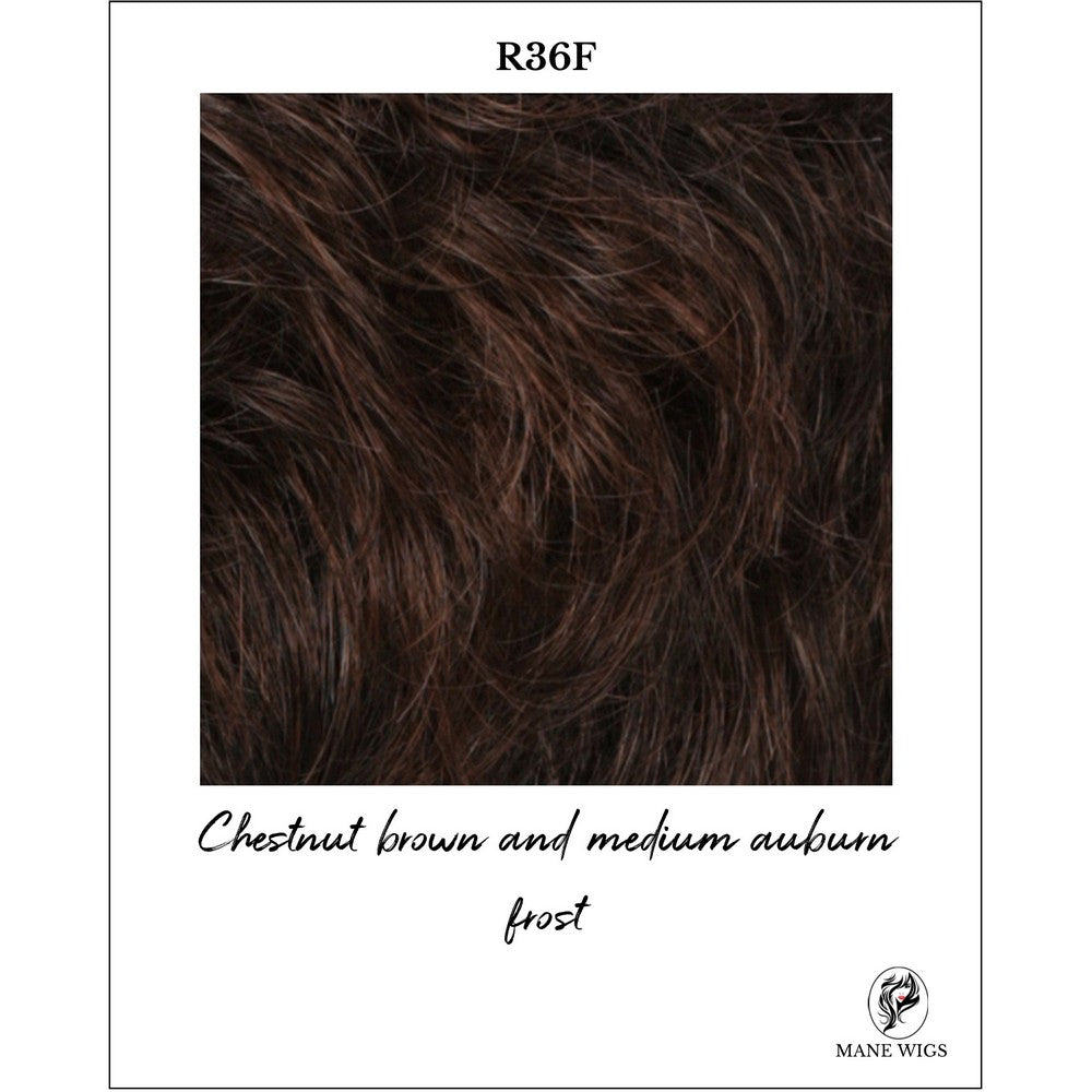 R36F-Chestnut brown and medium auburn frost