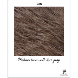 R38-Medium brown with 25% gray