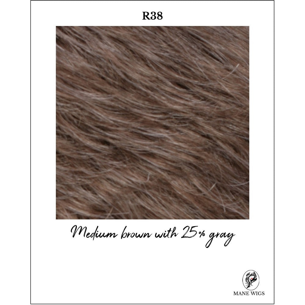 R38-Medium brown with 25% gray