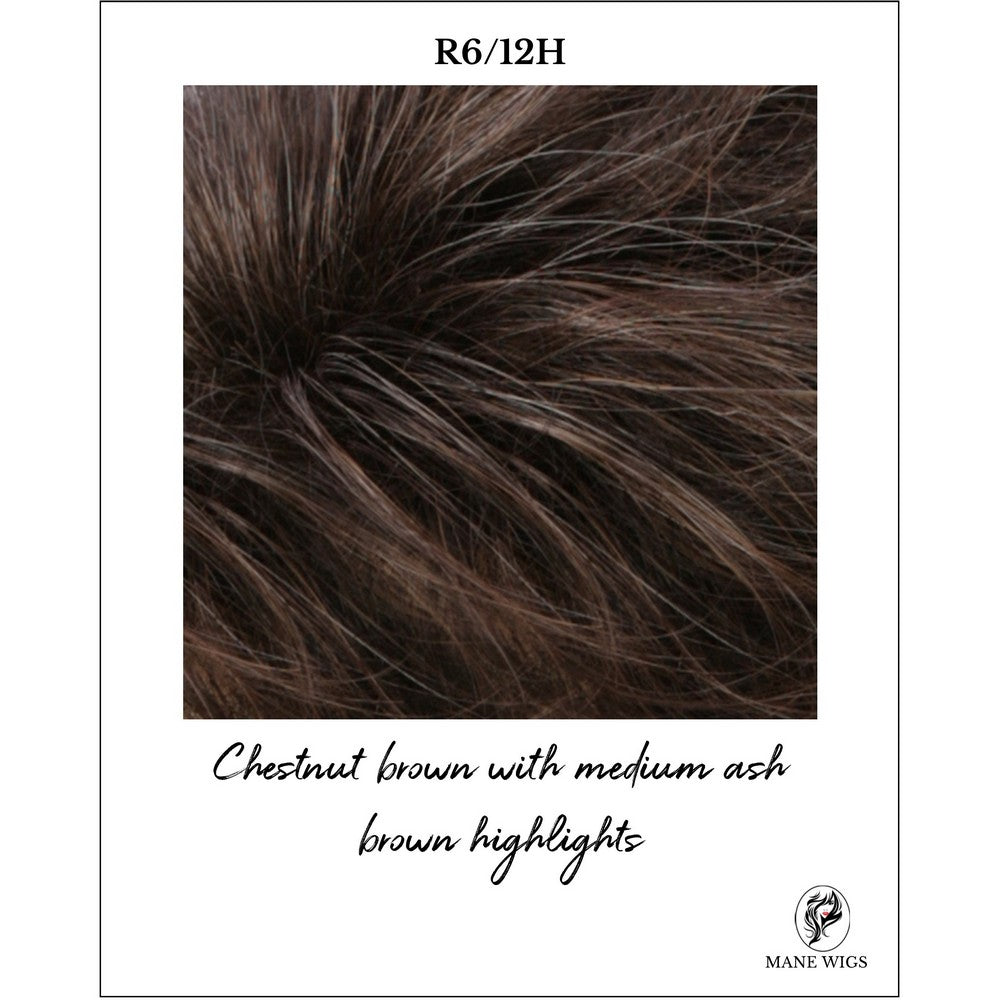 R6/12H-Chestnut brown with medium ash brown highlights