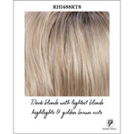 Load image into Gallery viewer, RH1488RT8-Dark blonde with lightest blonde highlights &amp; golden brown roots
