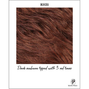 RH31-Dark auburn tipped with 3 red tones
