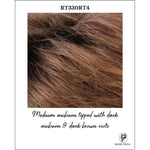 Load image into Gallery viewer, RT330RT4-Medium auburn tipped with dark auburn &amp; dark brown roots
