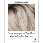 Load image into Gallery viewer, SULNIT BLONDE-Sunny champagne and beige blonde blend with medium brown roots
