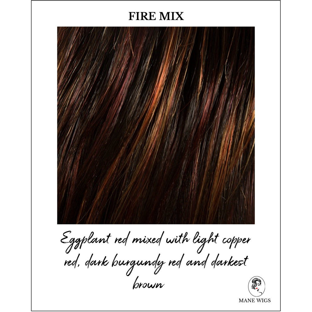 Fire Mix-Eggplant red mixed with light copper red, dark burgundy red and darkest brown