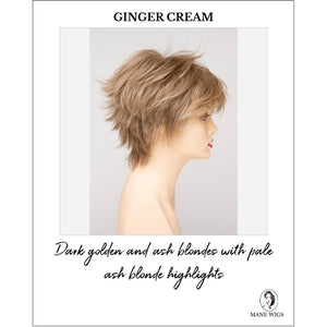 Flame By Envy in Ginger Cream-Dark golden and ash blondes with pale ash blonde highlights