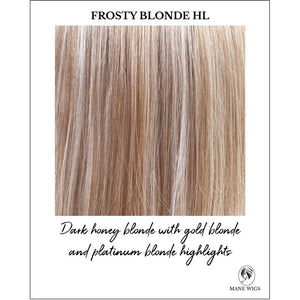 Frosty Blonde Hl-Dark honey blonde with gold blonde and platinum blonde highlights