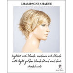 Load image into Gallery viewer, Gilda by Ellen Wille in Champagne Shaded-Lightest ash blonde, medium ash blonde with light golden blonde blend and dark shaded roots
