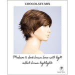 Load image into Gallery viewer, Gilda by Ellen Wille in Chocolate Mix-Medium to dark brown base with light reddish brown highlights
