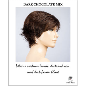Gilda by Ellen Wille in Dark Chocolate Mix-Warm medium brown, dark auburn, and dark brown blend