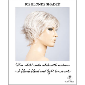 Gilda by Ellen Wille in Ice Blonde Shaded-Silver white/winter white with medium ash blonde blend and light brown roots