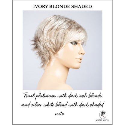 Gilda by Ellen Wille in Ivory Blonde Shaded-Pearl platinum with dark ash blonde and silver white blend with dark shaded roots