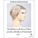 Load image into Gallery viewer, Gilda by Ellen Wille in Ivory Blonde Shaded-Pearl platinum with dark ash blonde and silver white blend with dark shaded roots
