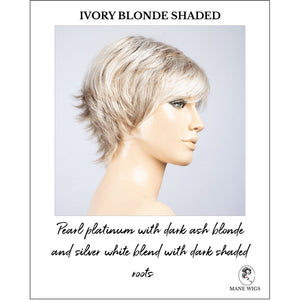 Gilda by Ellen Wille in Ivory Blonde Shaded-Pearl platinum with dark ash blonde and silver white blend with dark shaded roots