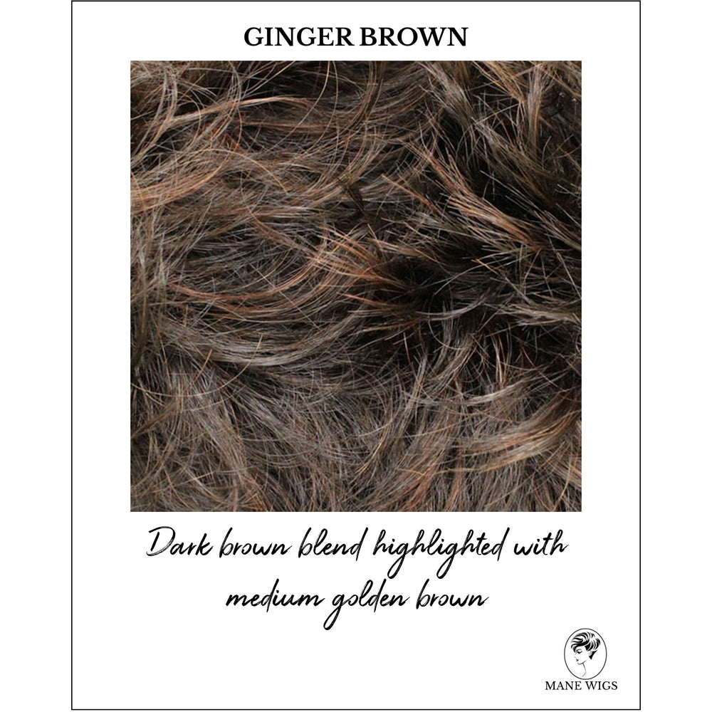 Ginger Brown-Dark brown blend highlighted with medium golden brown