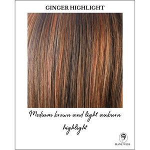 Ginger Highlight-Medium brown and light auburn highlight