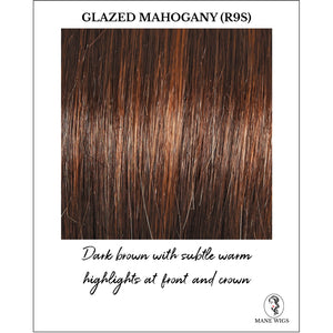 Glazed Mahogany (R9S)-Dark brown with subtle warm highlights at front and crown