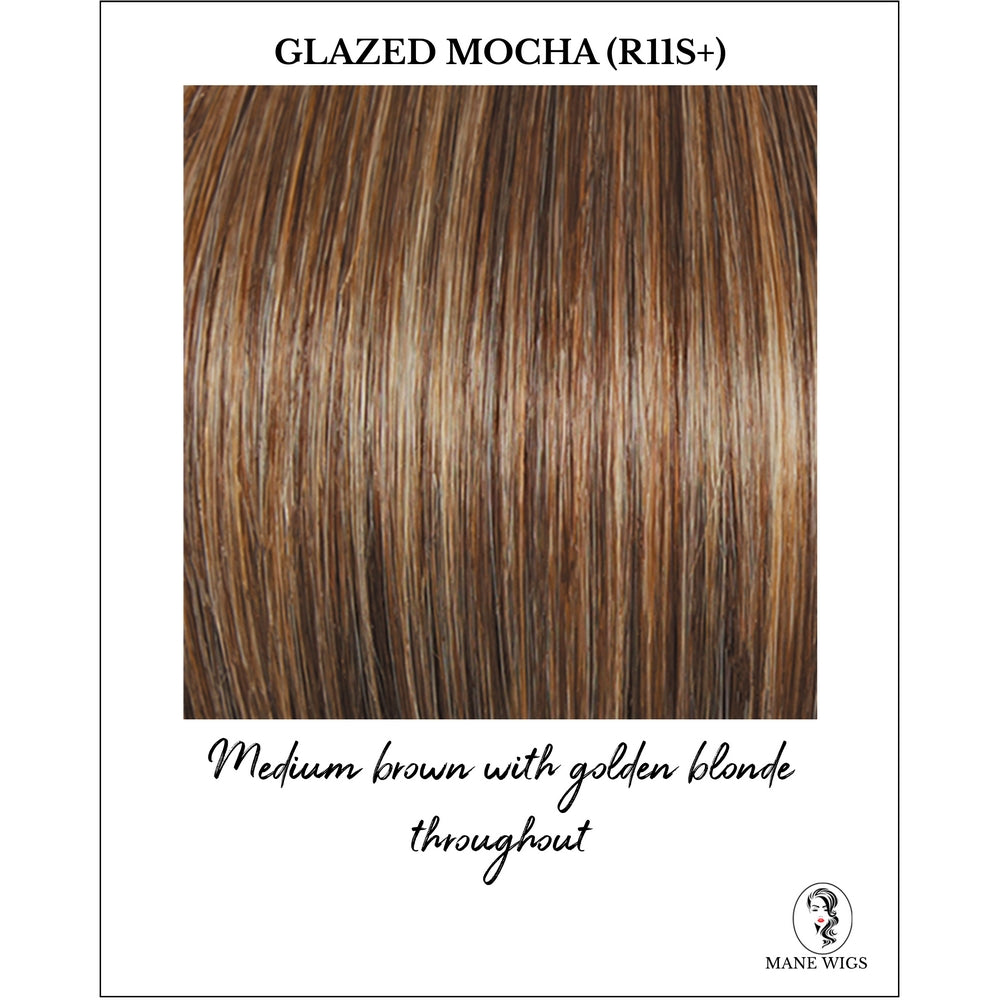 Glazed Mocha (R11S+)-Medium brown with golden blonde throughout