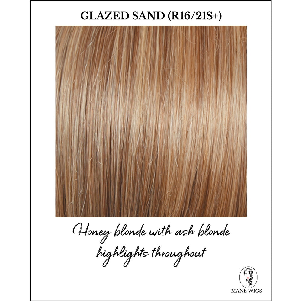 Glazed Sand (R16/21S+)-Honey blonde with ash blonde highlights throughout