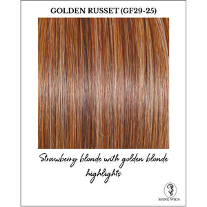 Golden Russet (GF29-25)-Strawberry blonde with golden blonde highlights