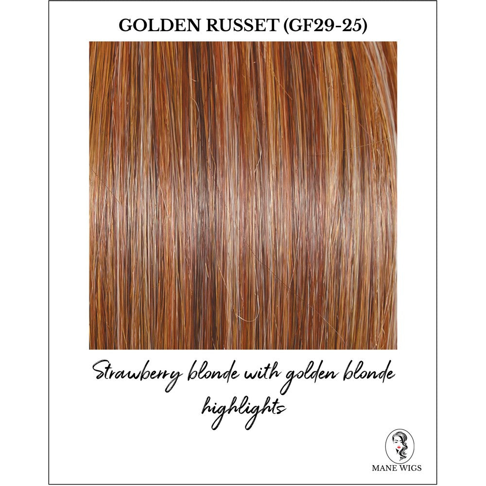 Golden Russet (GF29-25)-Strawberry blonde with golden blonde highlights