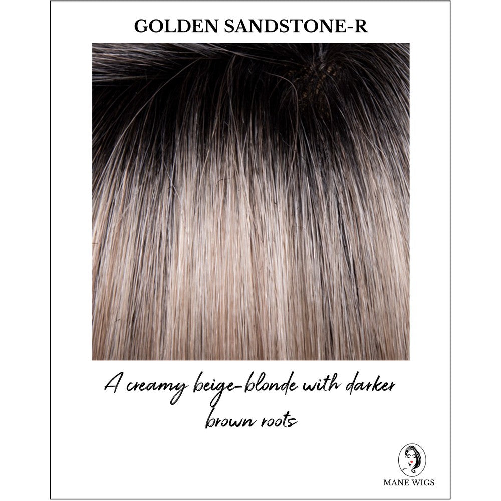 Golden Sandstone-R-A creamy beige-blonde with darker brown roots