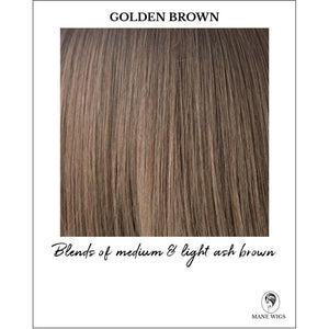 Golden Brown-Blends of medium & light ash brown