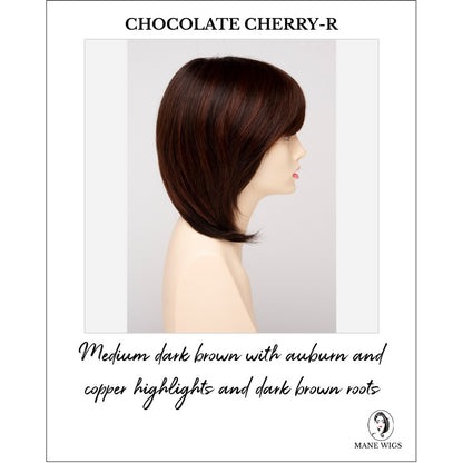 Grace By Envy in Chocolate Cherry-R-Medium dark brown with auburn and copper highlights and dark brown roots