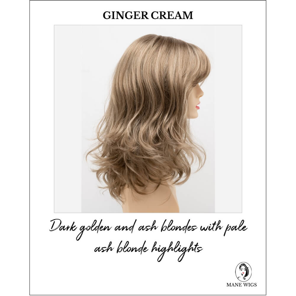 Harmony by Envy in Ginger Cream-Dark golden and ash blondes with pale ash blonde highlights