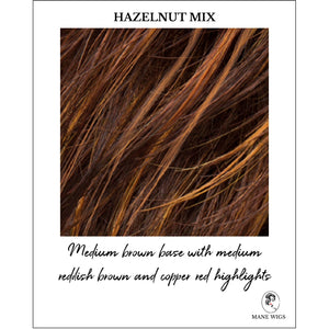 Hazelnut Mix-Medium brown base with medium reddish brown and copper red highlights