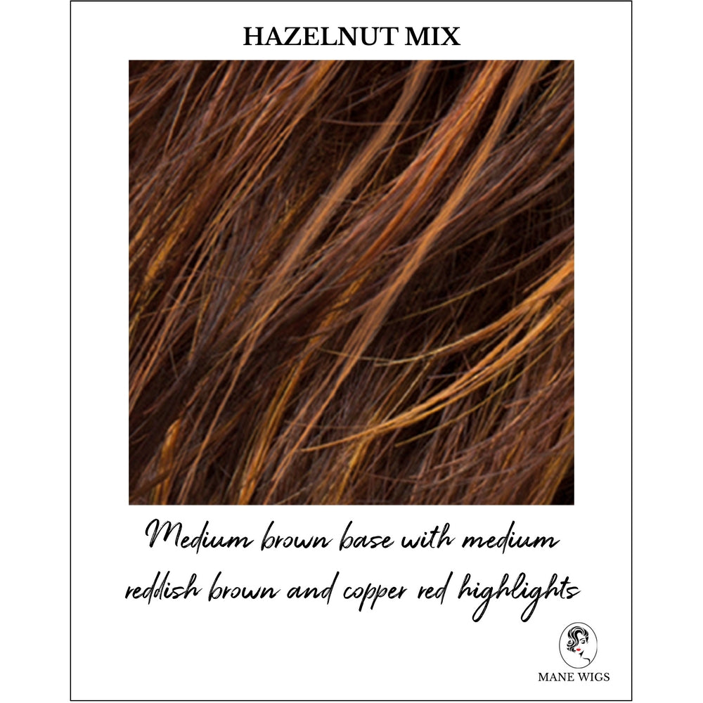 Hazelnut Mix-Medium brown base with medium reddish brown and copper red highlights
