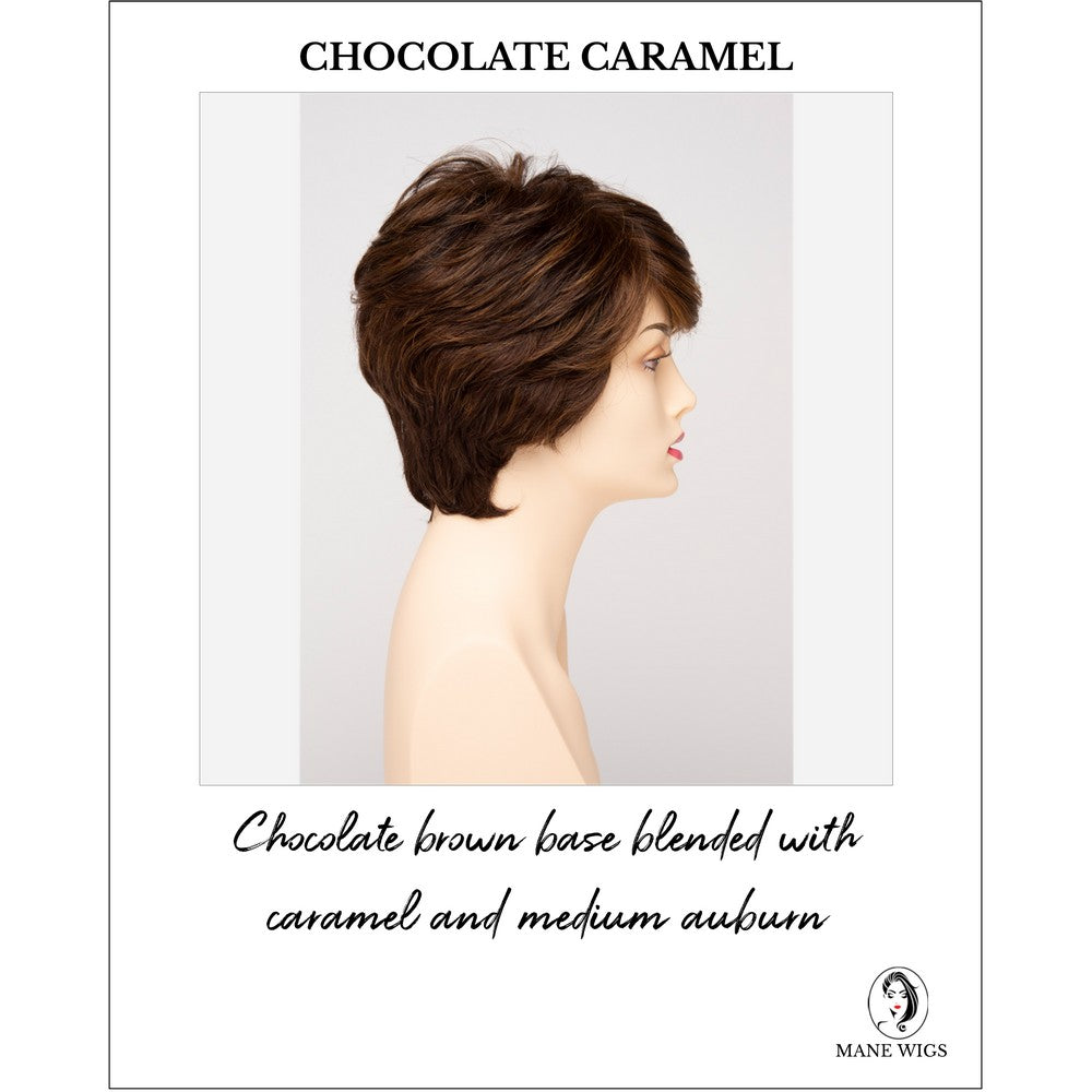 Heather By Envy in Chocolate Caramel-Chocolate brown base blended with caramel and medium auburn