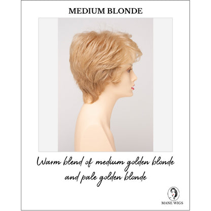 Heather By Envy in Medium Blonde-Warm blend of medium golden blonde and pale golden blonde