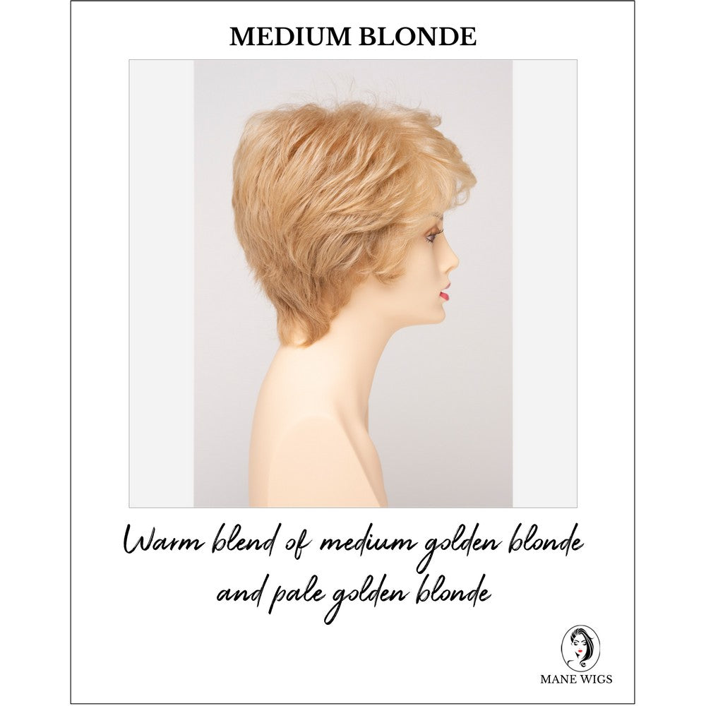 Heather By Envy in Medium Blonde-Warm blend of medium golden blonde and pale golden blonde