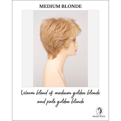 Heather By Envy in Medium Blonde-Warm blend of medium golden blonde and pale golden blonde