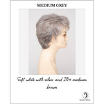 Load image into Gallery viewer, Heather By Envy in Medium Grey-Soft white with silver and 20% medium brown
